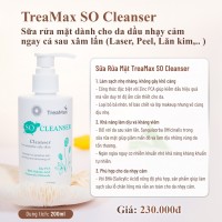 Gel rửa mặt Da dầu TreaMax SO Cleanser (200ml)_5